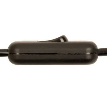 Trajno V Skladu Rocker Switch Stikalo 2A Postelji Svetilko Switch Kabel Kabel Plastični Namizni Strani Lučka 250V Pregleden