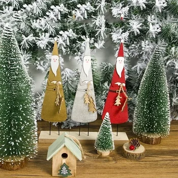 Ustvarjalne Lesene Santa Claus Obeski Ročno Izdelani Okraski Božič Drevo Okraski Otrok Darilo Stranka, Okrasni Material 2024