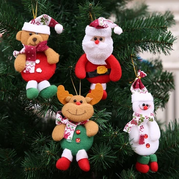 Vesel Božič Plišastih Lutka Okras Božiček Snežaka Elk Obesek Božično Drevo, Viseče Dekoracije Stranko Novo Leto Dekoracijo