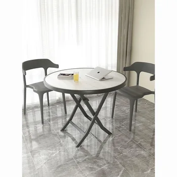 Zložljivi kvadratnih tabela za najem malih jedilno mizo, preprosta sodoben zložljive mize, prenosni zunanji okrogle mize, mala