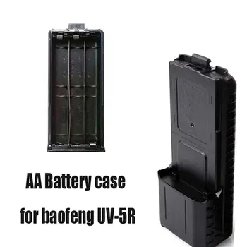 Črna Podaljša 6x AA Baterije Primeru Pack Lupini Za BaoFeng UV5R UV5RE Walkie Talkie Plus Razširjeno Polje Baterije Lupini